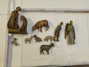 Figuras de madera figuras de belén tallado en madera - Imagen 1 de 4