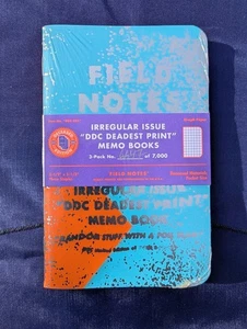 Field Notes Irregular Issue DDC Deadest Print Memo Books Sealed Pack - Picture 1 of 3