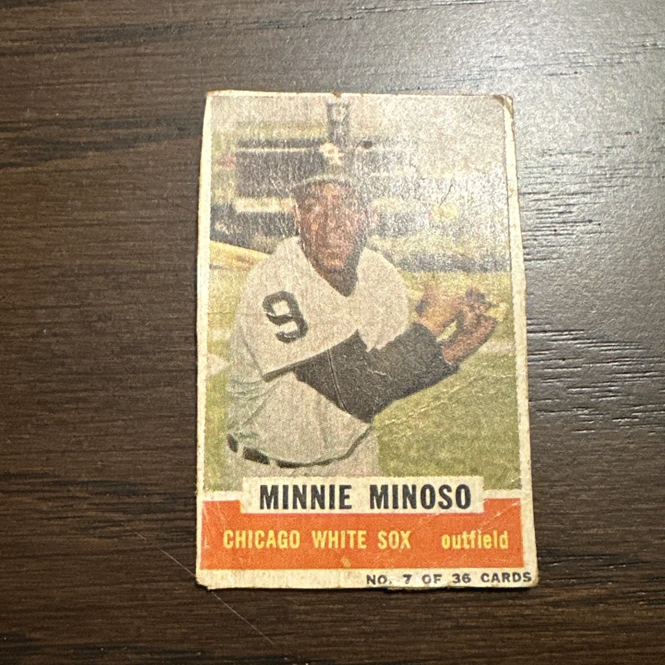 🔥⚾️1961 Bazooka Set-Break # 7 Minnie Minoso MLB Excelente Raro, Raro! Foto 1 de 4