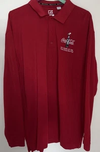 Coca-Cola 100 Jahre Flaschenshirt XXL Cutter & Buck DryTec Langarm rot Polo - Bild 1 von 5