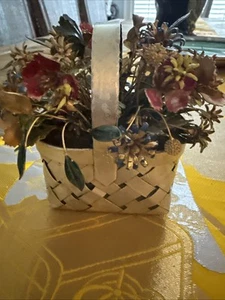 Cartier Sterling Silver Enameled Multi Color Flowers Basket Estate Hand Made - Picture 1 of 24