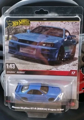 Hot Wheels Premium  1:43 Real Riders Nissan Skyline GT-R R34 V-Spec II - Image 1 of 2