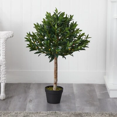 34 Olive Topiary Artificial Tree Home Decor. Retail $99 - Image 1 of 4
