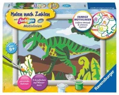 Ravensburger Malen nach Zahlen Classic Serie E Hungriger Dinosaurier 20293 - Bild 1 von 3
