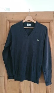 Suéter de lana azul oscuro para hombre Lacoste Lana talla 40" altura 26" - Imagen 1 de 10