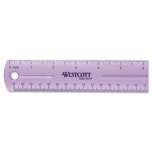 Westcott 12" Jewel Colored Ruler - Picture 1 of 4