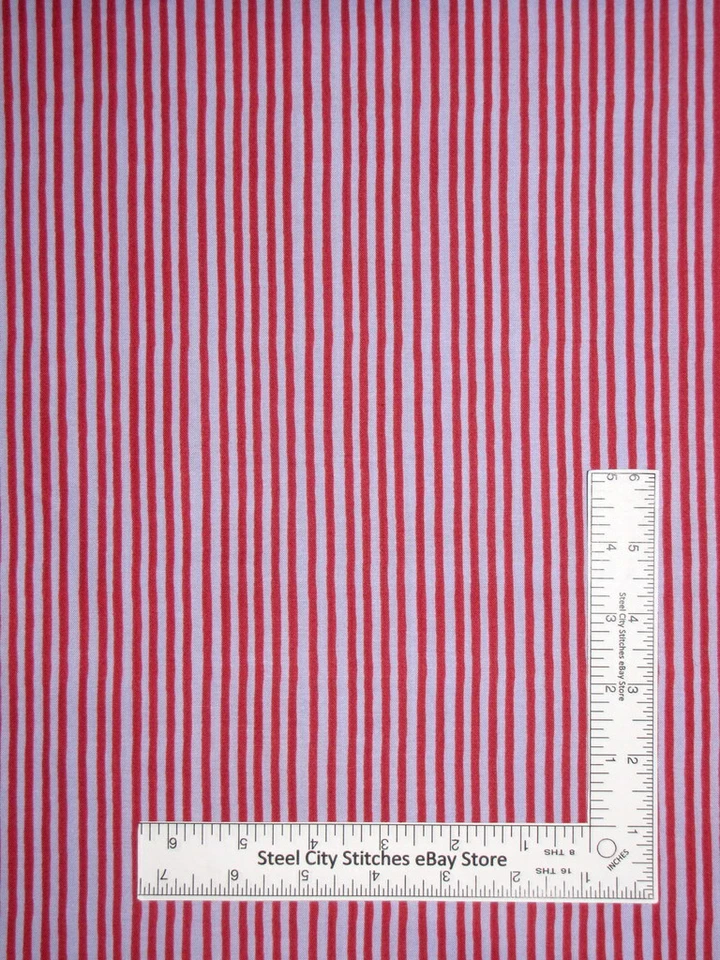 Stripe Fabric Loralie Designs Party Linear Stripes Purple Red Cotton By Yard - Image 1 of 1