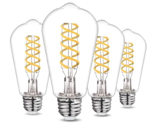 4Pack LED Lights Bulbs, Vintage LED Edison Bulbs 60 Watt Equivalent, ST58 - Picture 1 of 7
