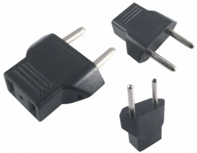 Reiseadapter EU DE auf USA Amerika 2pin Steckdose Reisestecker 6A Adapter Strom - Bild 1 von 4