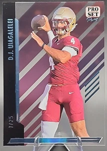 DJ Uiagalelei /25 2024 Leaf Pro Set Pure Clear Platinum Florida State FSU QB SSP - Picture 1 of 2