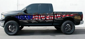 Ripped Metal Full Color Car Vinyl Design, US Flag Car wrap, Car Vinyl  - Picture 1 of 12