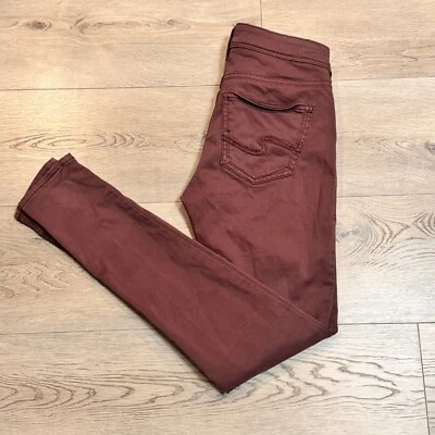 Jeans Suki High Super Skinny Plateados 27 Regular Rojo Granate Denim Para Mujer Foto 1 de 4