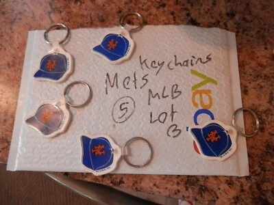New York Mets Key chain lot (5)  NEW VTG 1993 90's rubber keychain Lot B - Image 1 of 4