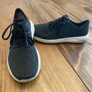 Zapatillas Crocs LiteRide Pacer Para Hombre 9 Blanco y Negro Con Cordones Envío Gratis - Imagen 1 de 8