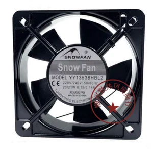 1 Stück Snowfan Lüfter YY13538HBL2 AC220V 13538 13,5CM 2 Draht Lüfter Alurahmen - Bild 1 von 2