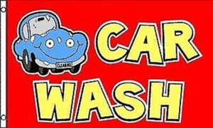 High Quality Car Wash Polyester Flag Banner Sign | 3'x 5' | All Weather |Sturdy - Picture 1 of 1