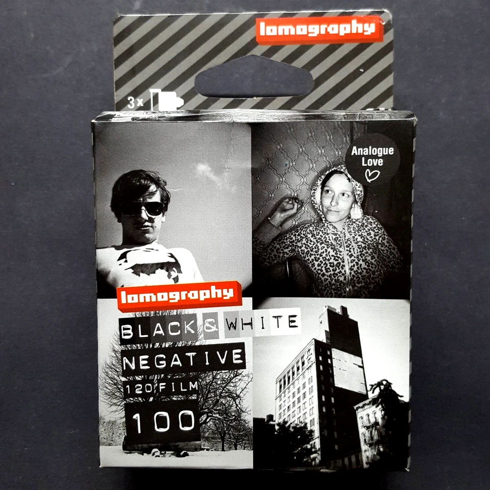 Lomography LOMO 100 ISO Black & White 120 Negative Film for Diana F+ LC-A+ LC-A - Image 1 of 2