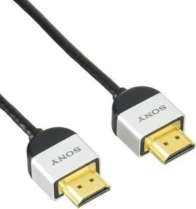 New Sony DLC-HE10S B HDMI Cable 1.0m Black Slim High Speed 3D Ethernet Japan - Picture 1 of 2