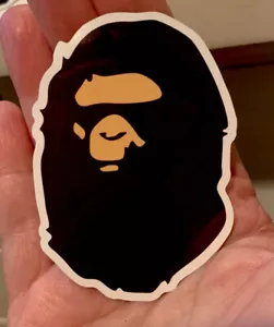 A Bathing Ape Bape 3” Vinyl STICKER Skateboard Supreme Solid Chocolate Brown - Picture 1 of 1