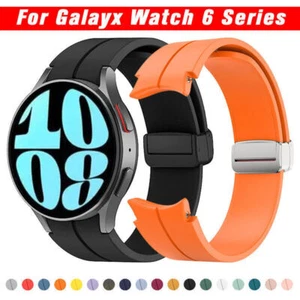 Strap Bracelet Magnetic Silicone Rubber For Samsung Galaxy Watch 6 classic 5 pro - Picture 1 of 75