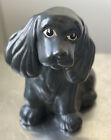 Vintage 1950s Holland Mold Ceramic Black Cocker Spaniel Dog Figurine