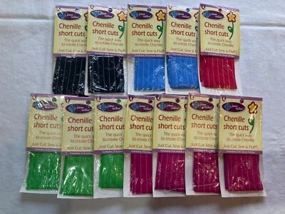 Lot of 12 June Tailor Chenille Short Cuts 216 Linear Inches Each 5 Colors - Image 1 of 4