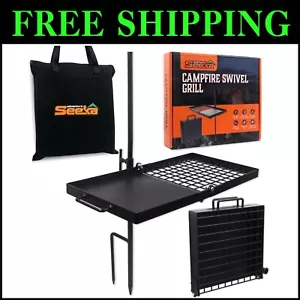 Versatile 24" Campfire Grill & Griddle - Adjustable Height for Outdoor Cooking - Picture 1 of 10