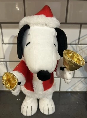 Hallmark Peanuts 14" Animated Musical Bell Ringing Snoopy Santa Tested & Works! - Image 1 of 4