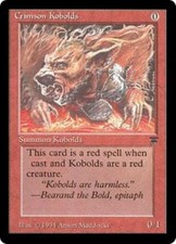 WOTC MtG Legends Italian Crimson Kobolds (Italian) (C) NM