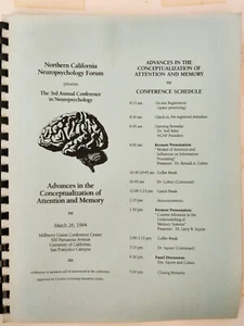 Vintage 1994 N Cal. Neuropsychology Forum Conference Manual W/notes - Picture 1 of 4