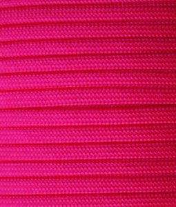 QUALITÄT US 550 PARACORD NEONROSA - VERSCHIEDENE LÄNGEN VERFÜGBAR 4 MM NYLONKORDEL - Bild 1 von 1