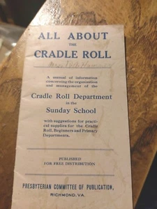 1907 Presbyterian Committee of Publication Richmond VA Cradle Roll Booklet - Picture 1 of 5