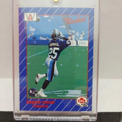 RAGHIB ROCKET ISMAIL 1991 AW CFL Football card #110 Notre Dame Argonauts NR MT - Image 1 of 2