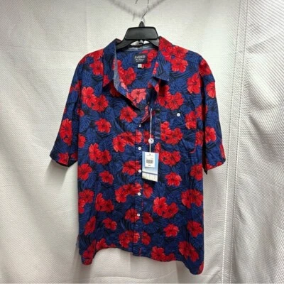 NWT Jared Lang Red and Blue Casual Button Down Shirt XXXL - Image 1 of 4