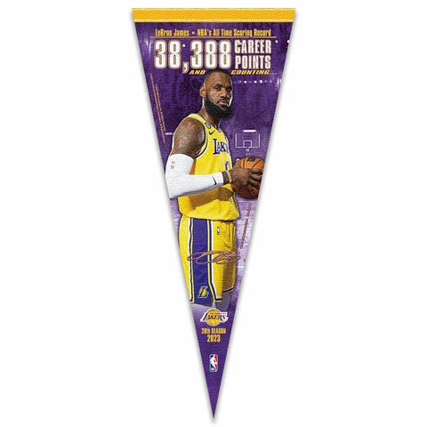 Los Angeles Lakers Scoring Record Full Size Pennant Flag Banner Cover