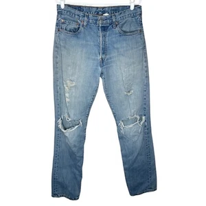 Vintage Y2K Levi's 501xx Denim Blue Jeans 33X34 2003 Guatemala Made Grunge - Bild 1 von 9