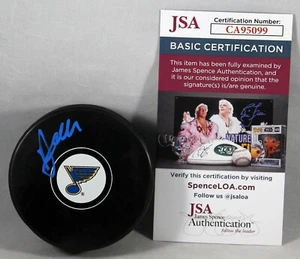 ALEXANDRE TEXIER FIRMATO ST. LOUIS BLUES PUCK NHL STAR AUTOGRAFO + JSA COA - Foto 1 di 2