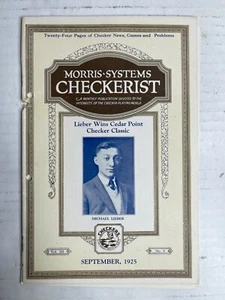 Checkers Morris-Systems Checkerist September 1925 Vol. 3 No. 9 - Picture 1 of 3