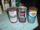 VINTAGE TIN CAN DUPONT KAPRO & STA POWER LOT OF 3 FULL CANS GAS/OIL PROP DECOR