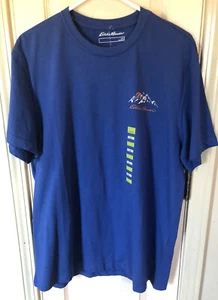 NWT Eddie Bauer Mens LG Blue Short Sleeve T-shirt - Picture 1 of 5