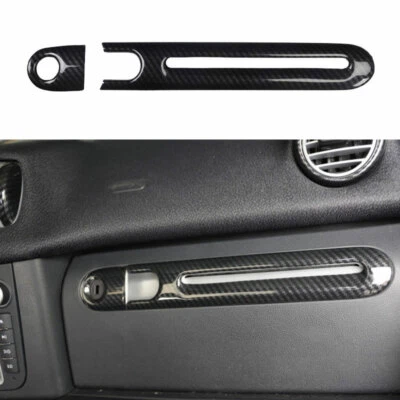 Para Smart ForTwo 2009-2014 ABS painel de fibra de carbono acabamento de capa de cabo co-piloto - Imagem 1 de 4