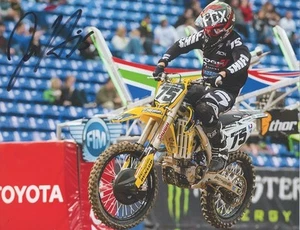 *JOSH HILL*SIGNED*AUTOGRAPHED*PHOTO*RCH*SUZUKI*8.5"x11"SUPERCROSS*MOTOCROSS*COA* - Picture 1 of 2