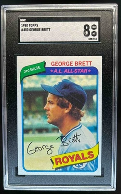 1980 Topps George Brett All-Star #450 Royals SGC 8 Foto 1 de 2