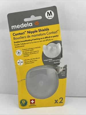 Medela контакт соска щит, размер средний 20 мм * читать больше * 2 щиты + чехол - Изображение 1 из 3