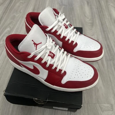 Hombre Talla 13- Nike Air Jordan 1 Low Gym Rojo Blanco (553558-611) Usado Foto 1 de 4