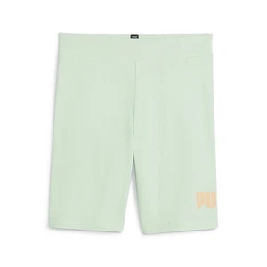 PUMA Essentials Logo Bike Shorts Youth Girls Green Casual Athletic Bottoms 84745 - Picture 1 of 2