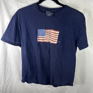 Vintage Ralph Lauren Polo Sport Flagge Signatur T-Shirt marineblau Herren Gr. Small - Bild 1 von 5