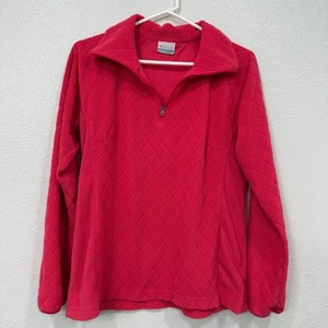 Suéter Pullover Columbia Mujer Polar Acolchado Cuarto Cremallera Rosa Talla L - Imagen 1 de 6