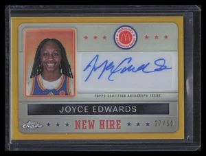 2024 Topps Chrome New Hire Autographs Gold Refractor Joyce Edwards RC Auto 27/50 - Picture 1 of 2