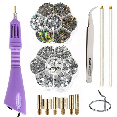 Hotfix Applicator Hot Fix Rhinestone Applicator Wand Setter Tool Kit with 7 D... - Image 1 of 4